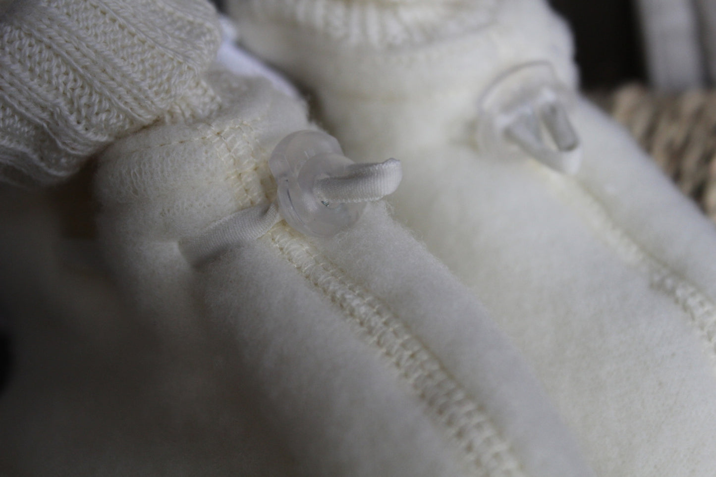 booties - natural - 100% wol