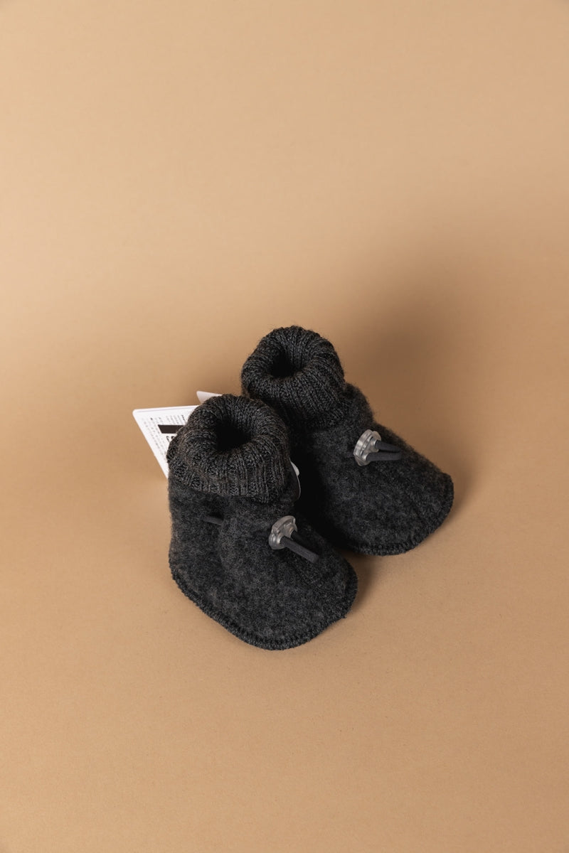 booties - dark grey - 100% wol