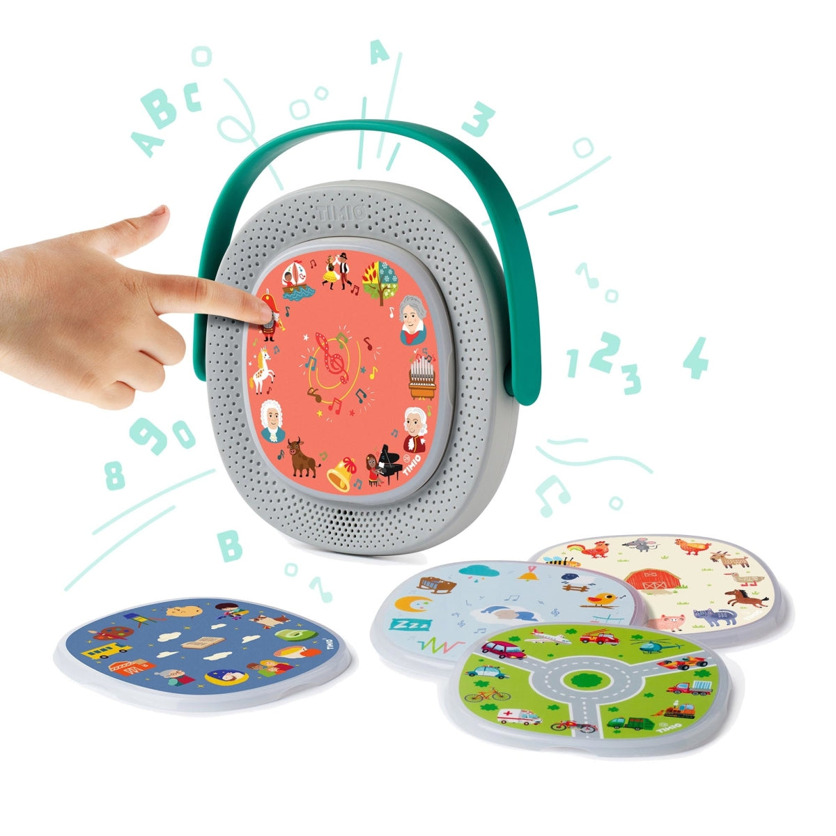timio speler + 5 discs -oplaadbaar