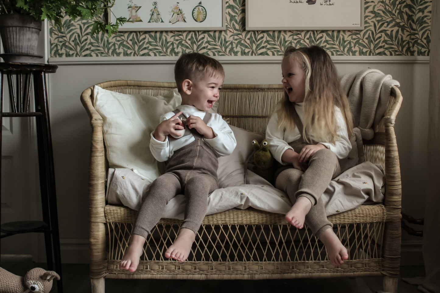 footless cotton tights - peanut blend