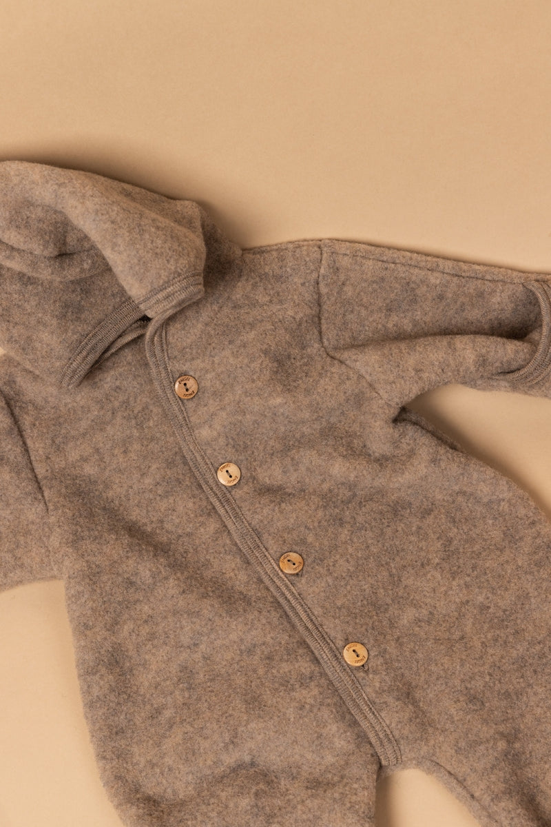 wollen overall - walnut mélange