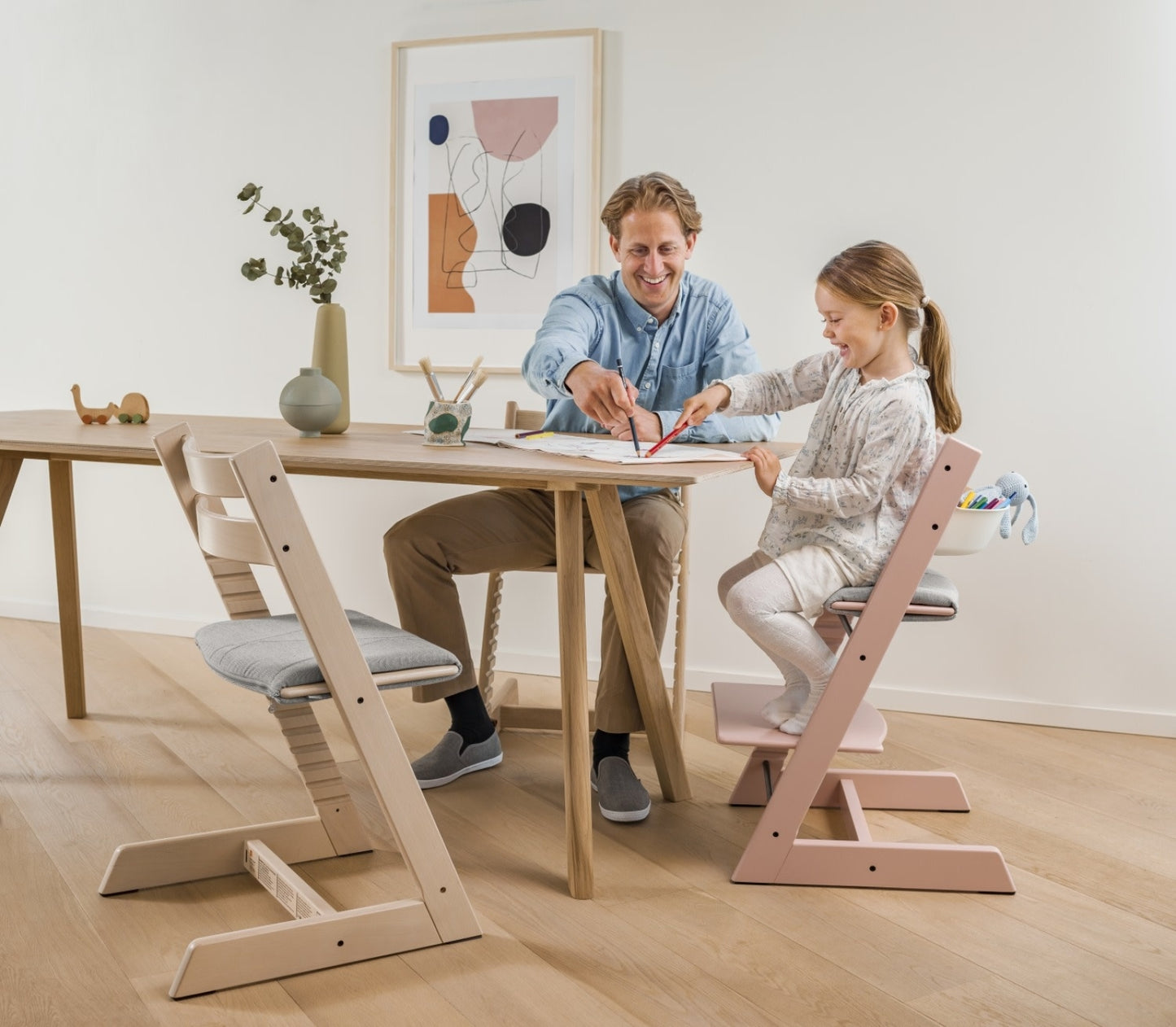 tripp trapp eetstoel - serene pink