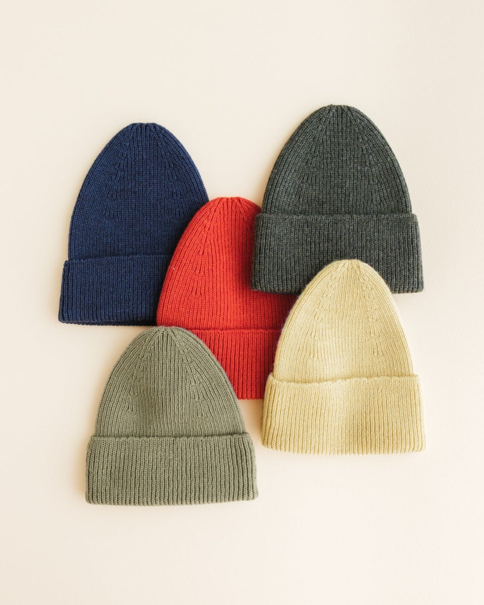 beanie fonzie - adult - light yellow