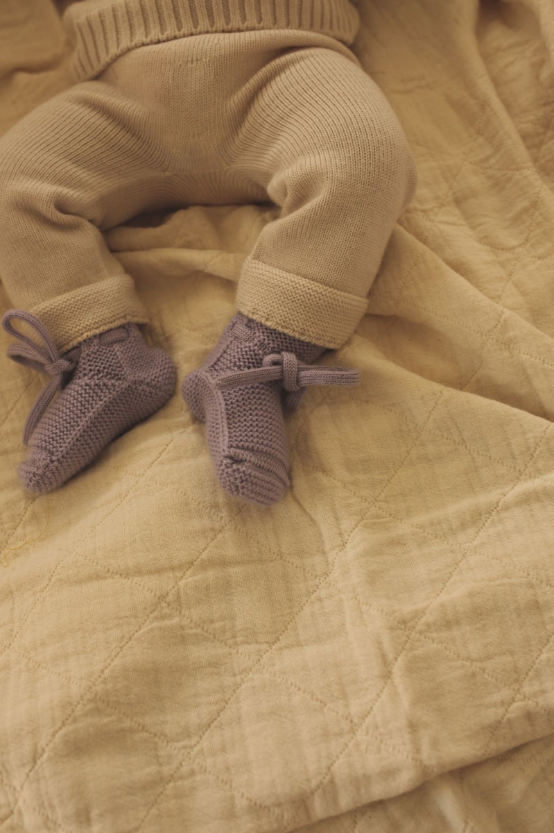 booties - lilac - 0-9M