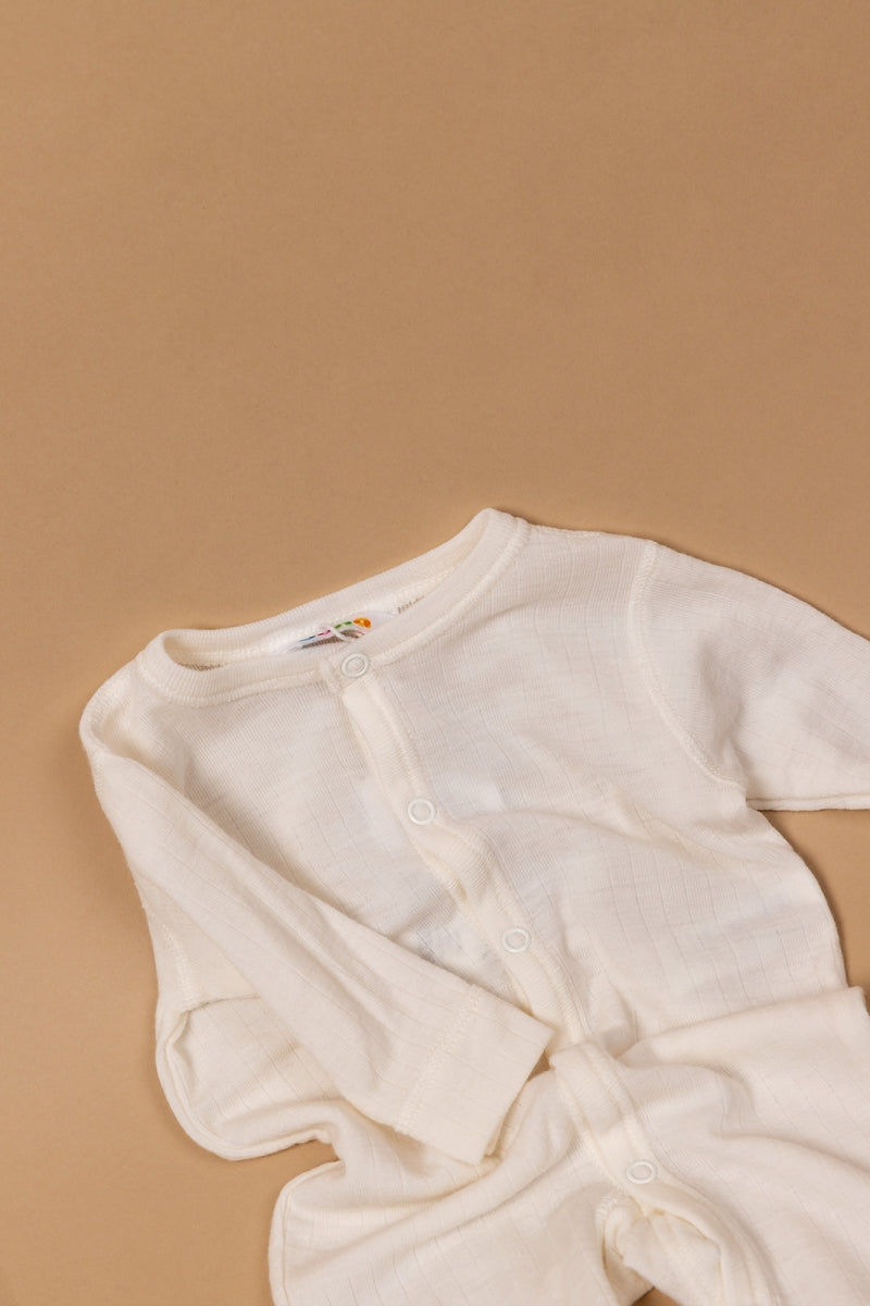 nightsuit 2 in 1 basic -natural - 100% wol