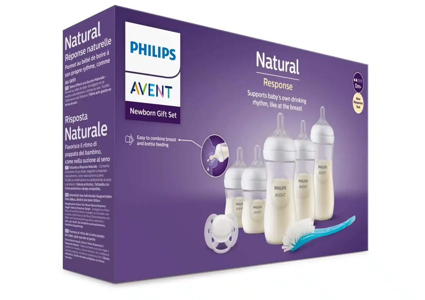 natural 3.0 starterset met extra fles & flessenborstel - set van 5 flessen