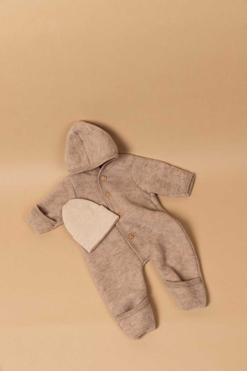 wollen overall - sand mélange