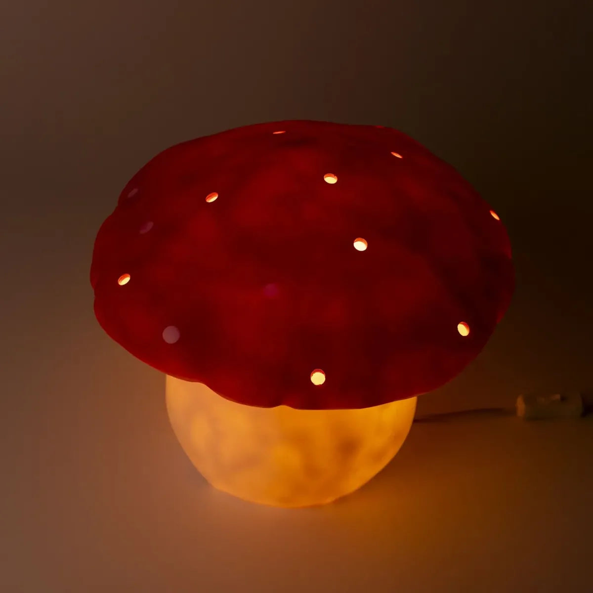 paddenstoel lamp - groot - rood