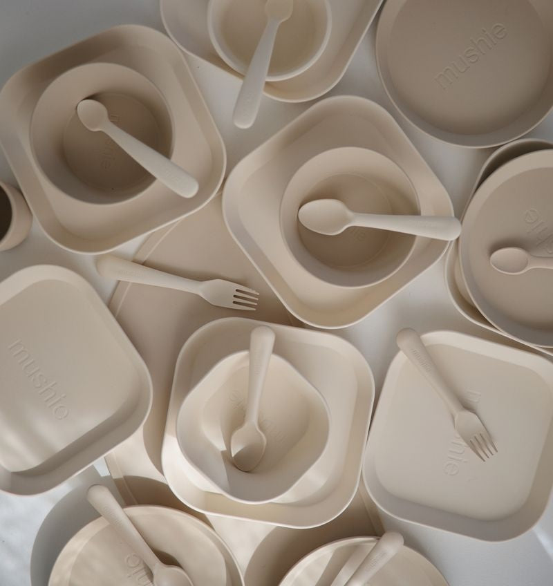 set van 2 ronde kommen - vanilla