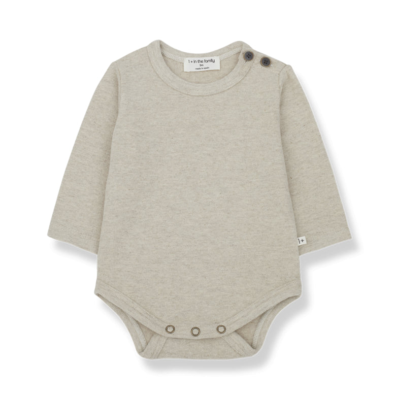 soft jersey enric body with buttons - oatmeal
