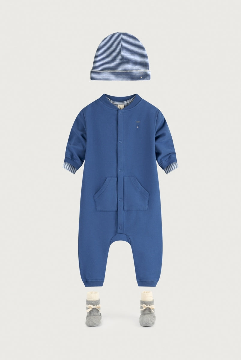 baby sweater suit - moon blue