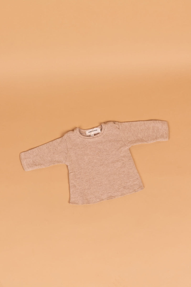 soft jersey sweater - tostado
