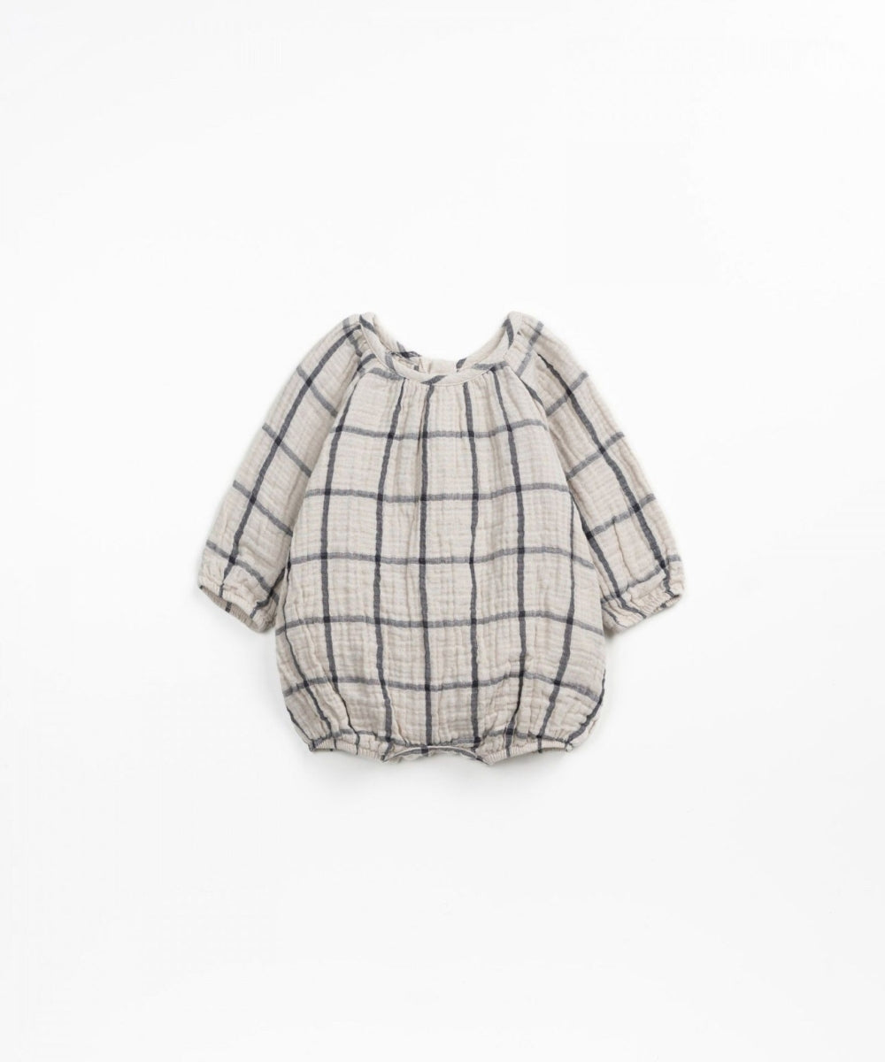 checked woven jumpsuit