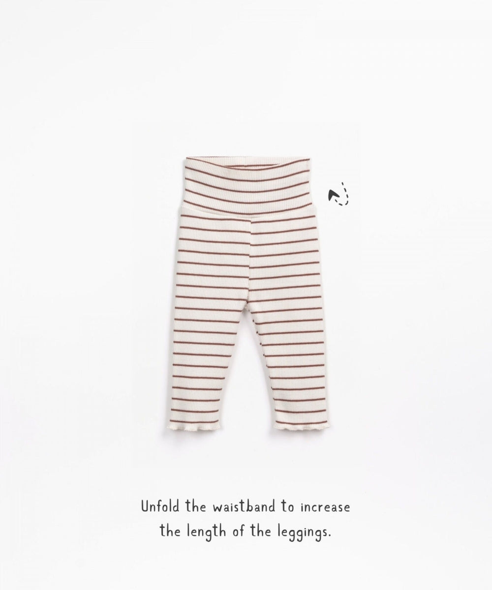 striped rib legging - firewood