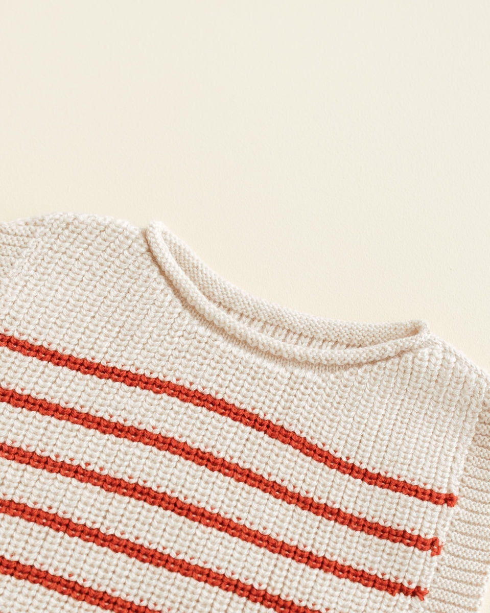 vest harvey baby - cream/red