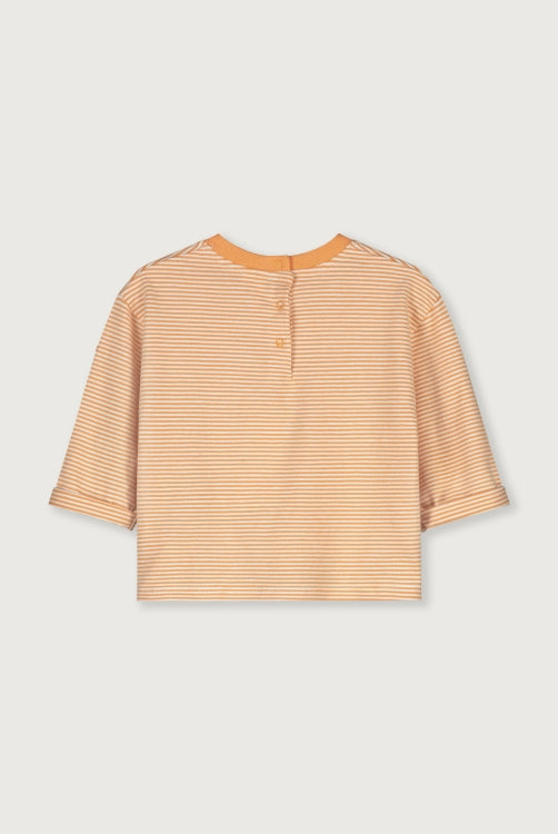 baby pocket t-shirt long sleeves - melon cream