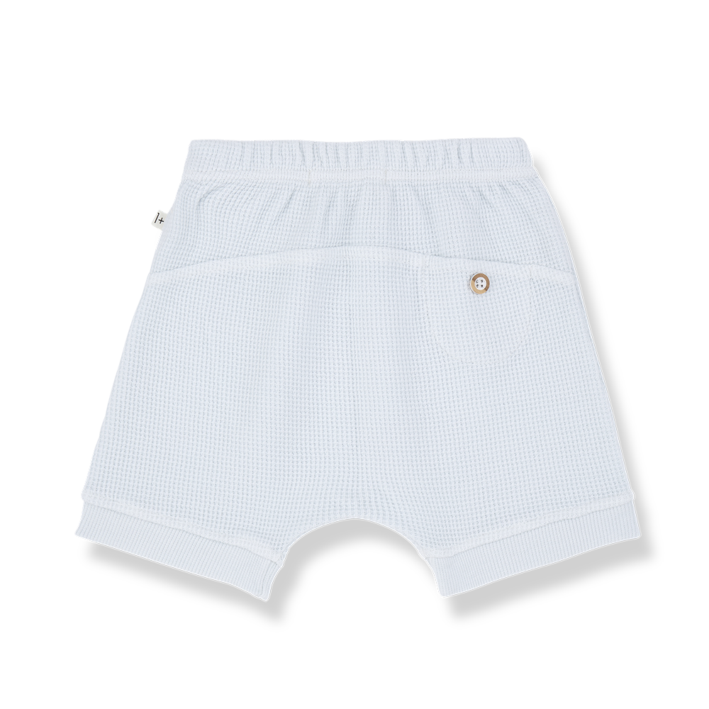 sime waffle jersey short - misty blue