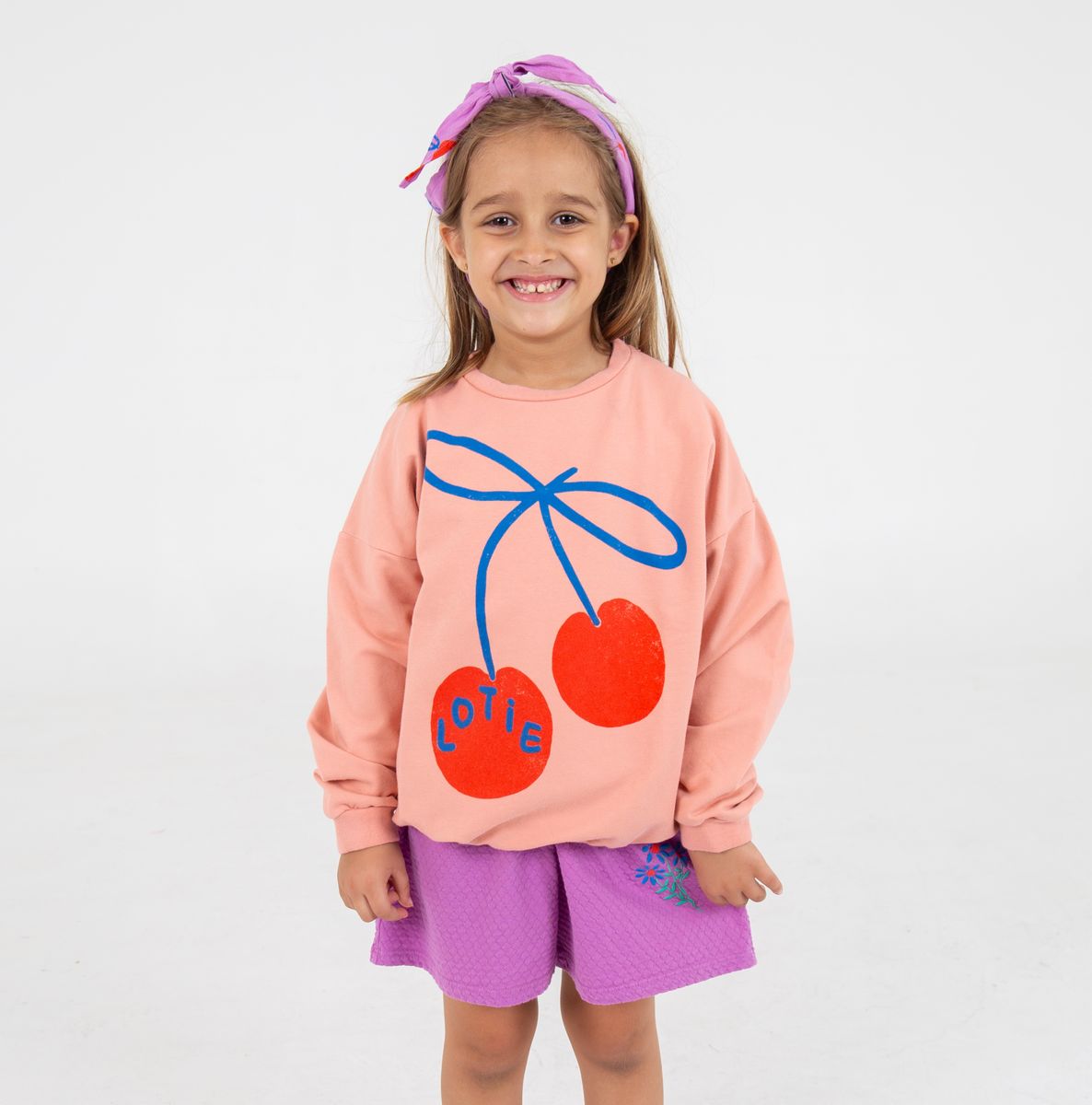 sweatshirt - lotie cherry - clay pink