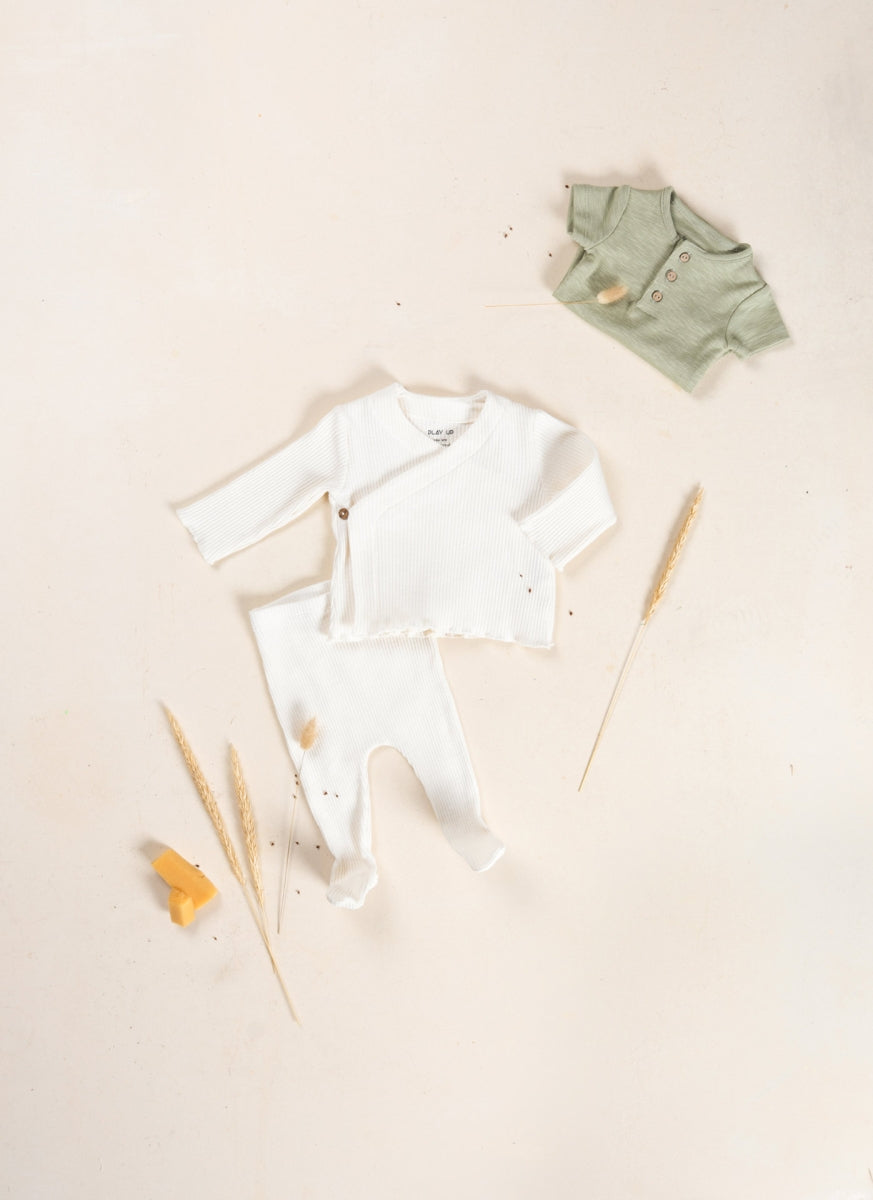 ribbed set - sweater & trousers - bio resin