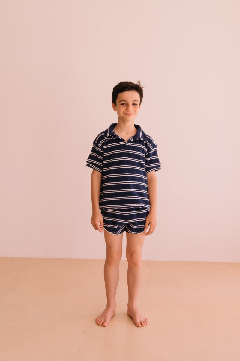 short juju - navy stripes