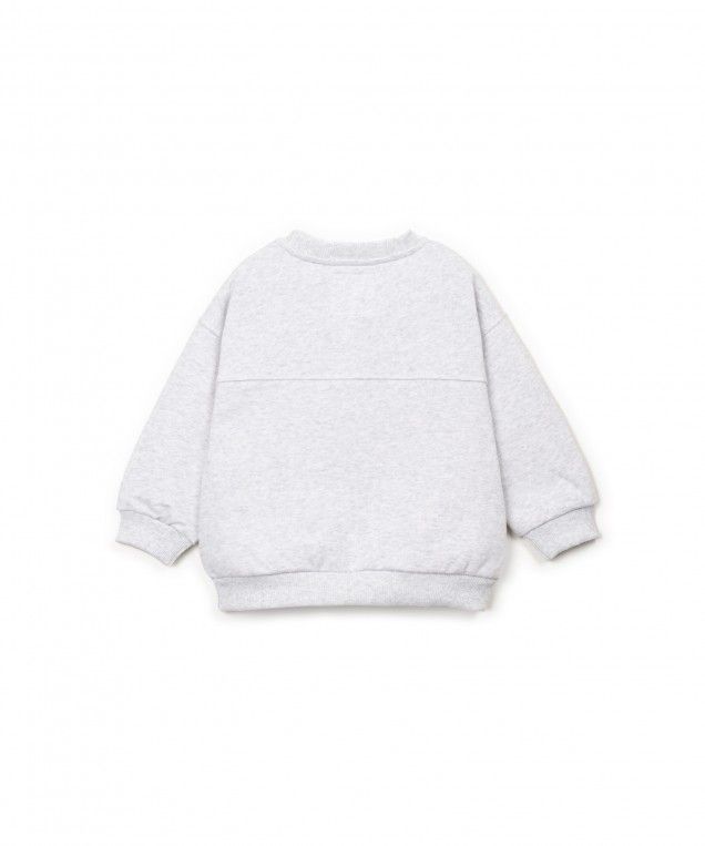 fleece sweater - kids - light grey mix
