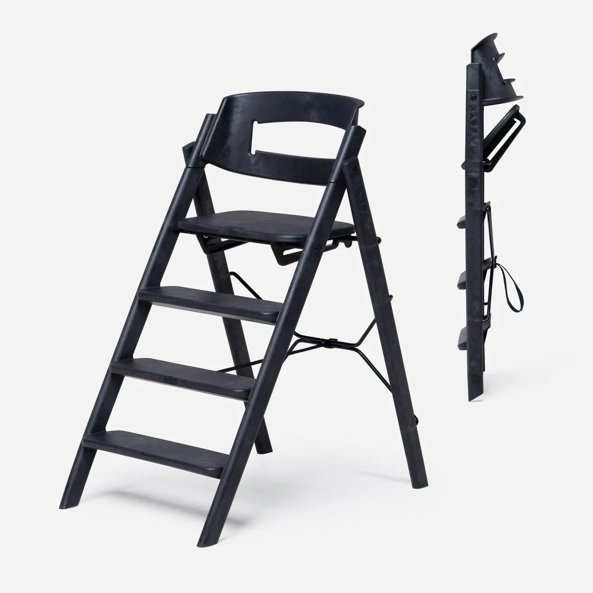 klapp eetstoel - recycled plastic - charcoal black