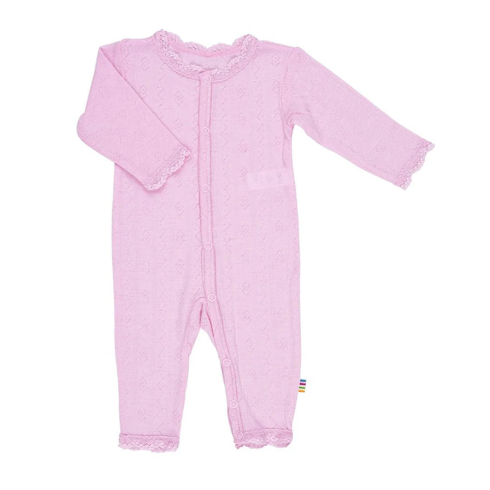 jumpsuit pointelle - wol/zijde - roze