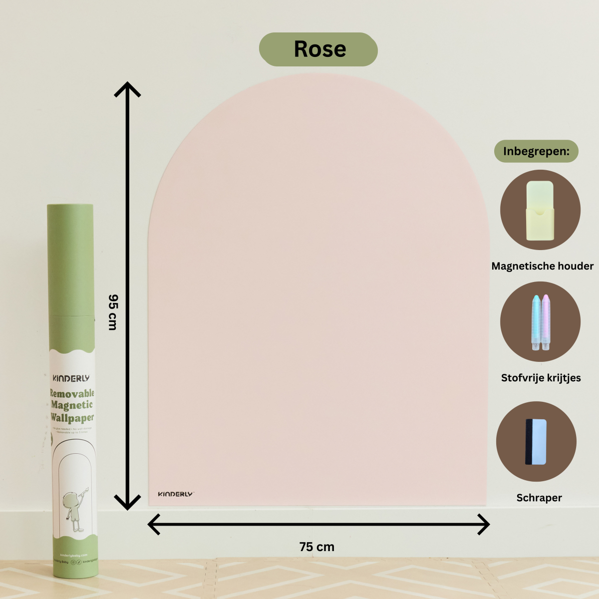 verplaatsbare magnetische muursticker -roze