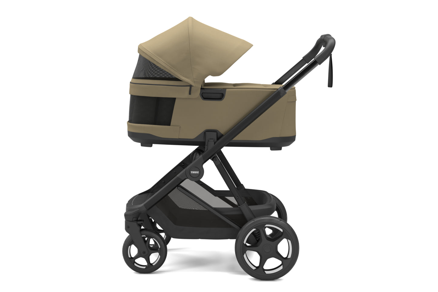 charm kinderwagen - faded kaki on black