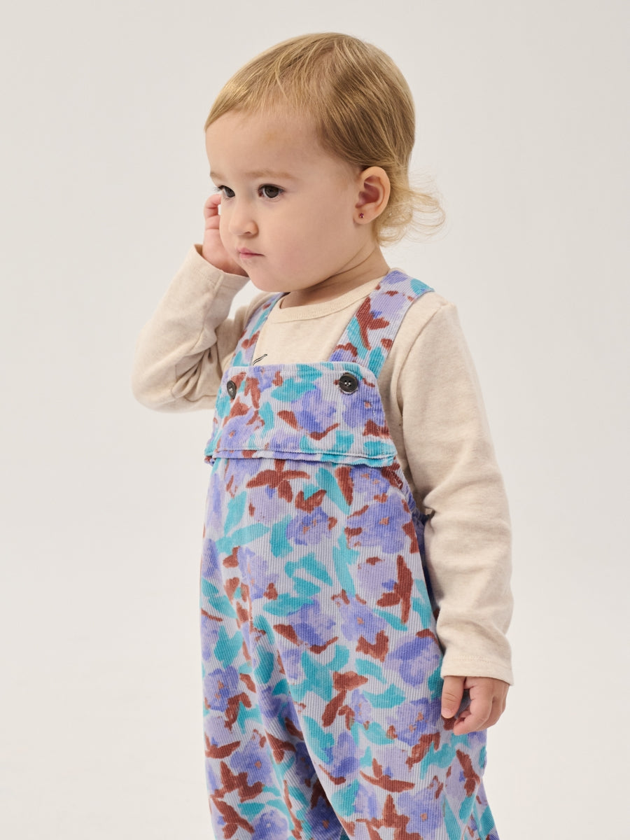 watercolor all over corduroy overall