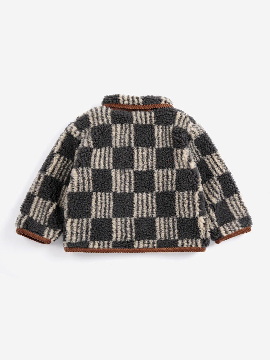 almost moiré allover sheepskin jacket