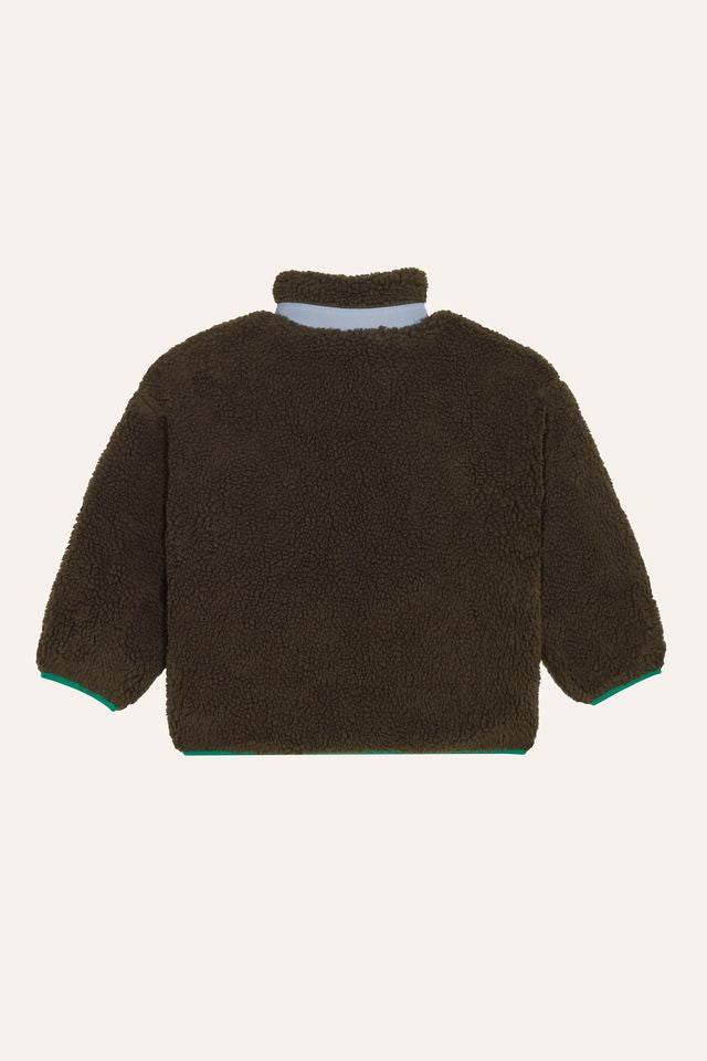 green teddy jacket - kids