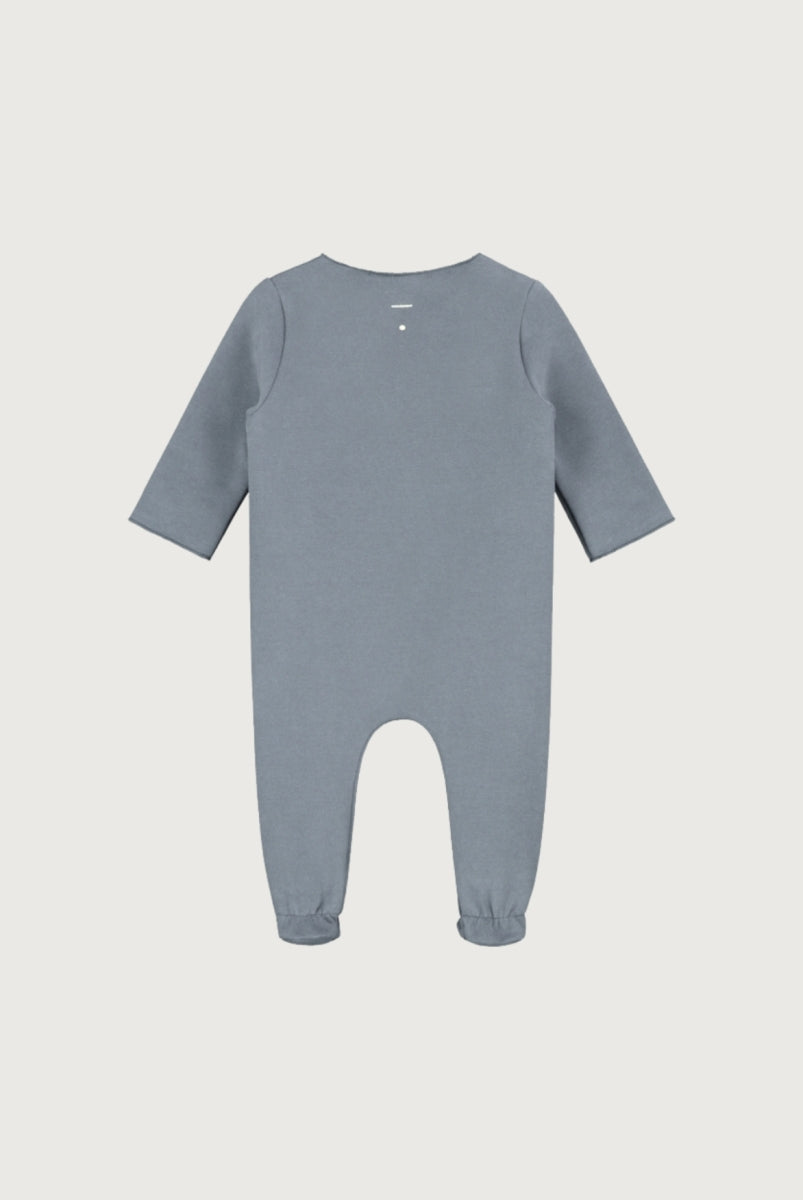newborn suit with snaps - stone grey