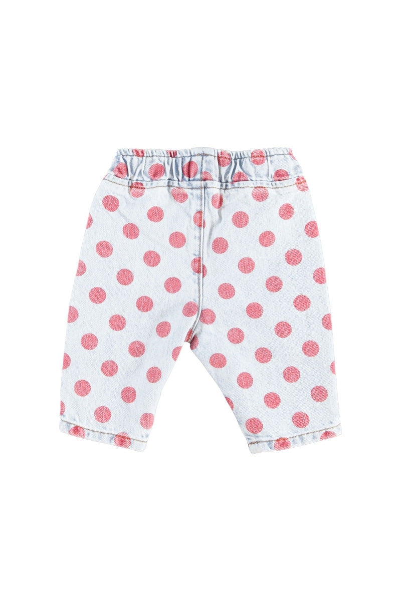 baby denim trousers - red dots