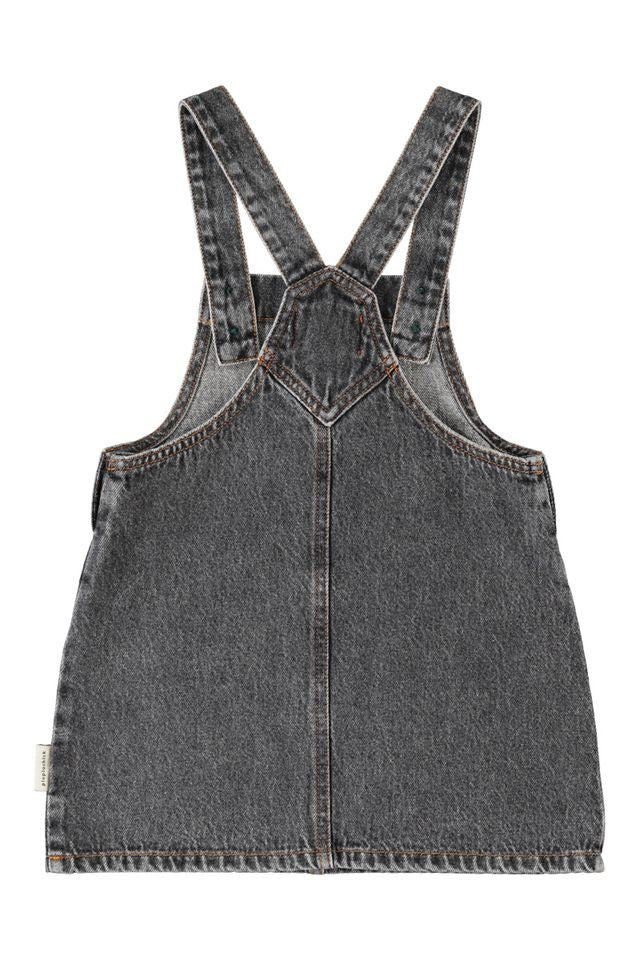 denim dress - apple print