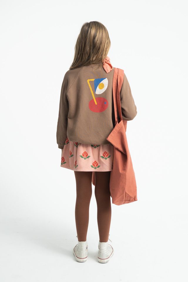 sweatshirt - brown captain print