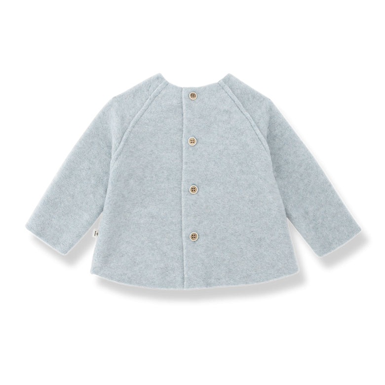limoges bamboo polar fleece sweater - ciel