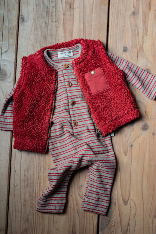 goose striped rib onesie - fiamma