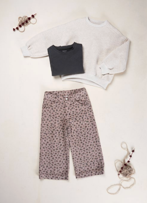 printed twill trousers - kids - leopard