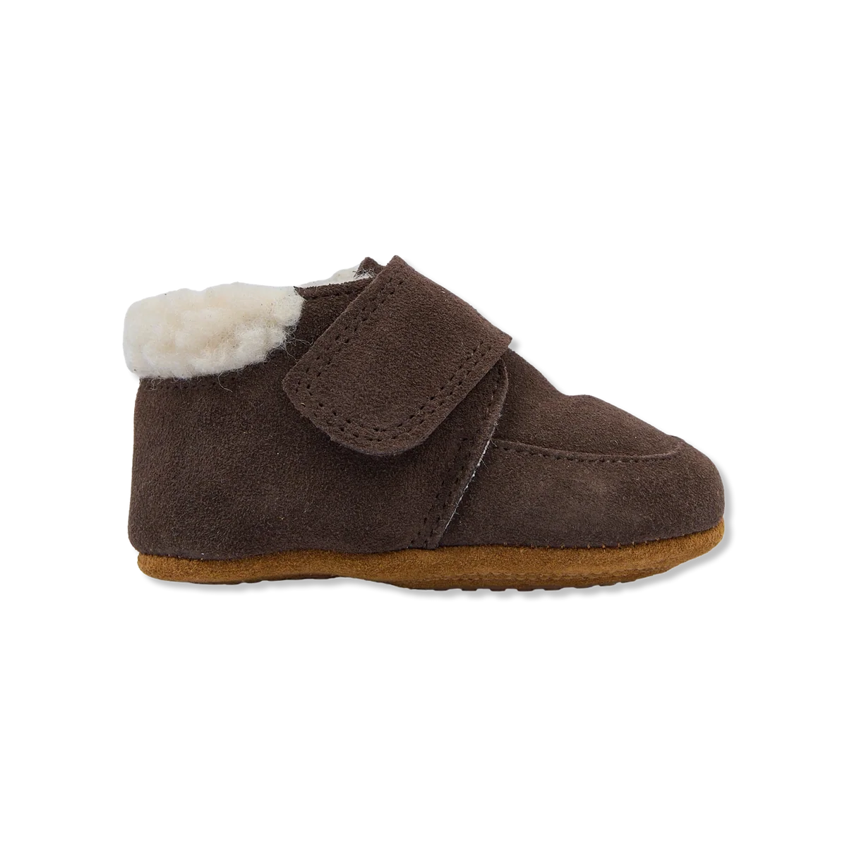baby slofjes shepherd - velcro - dark brown
