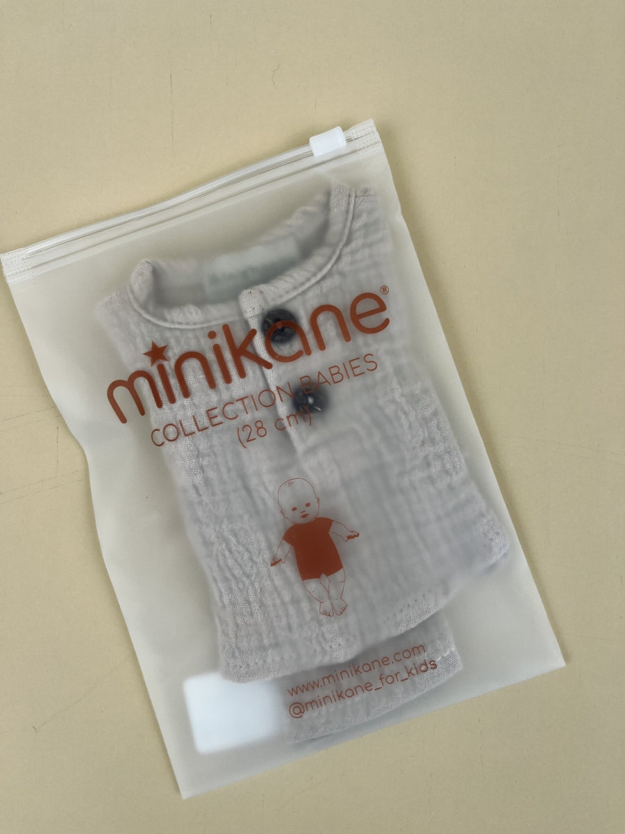 kledij kleine pop - tetra set - beige