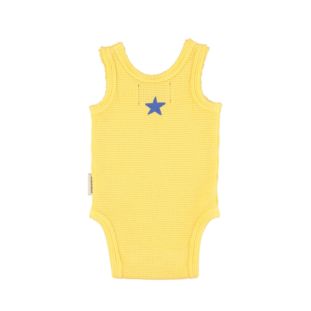 sleeveless bodysuit - yellow camp print