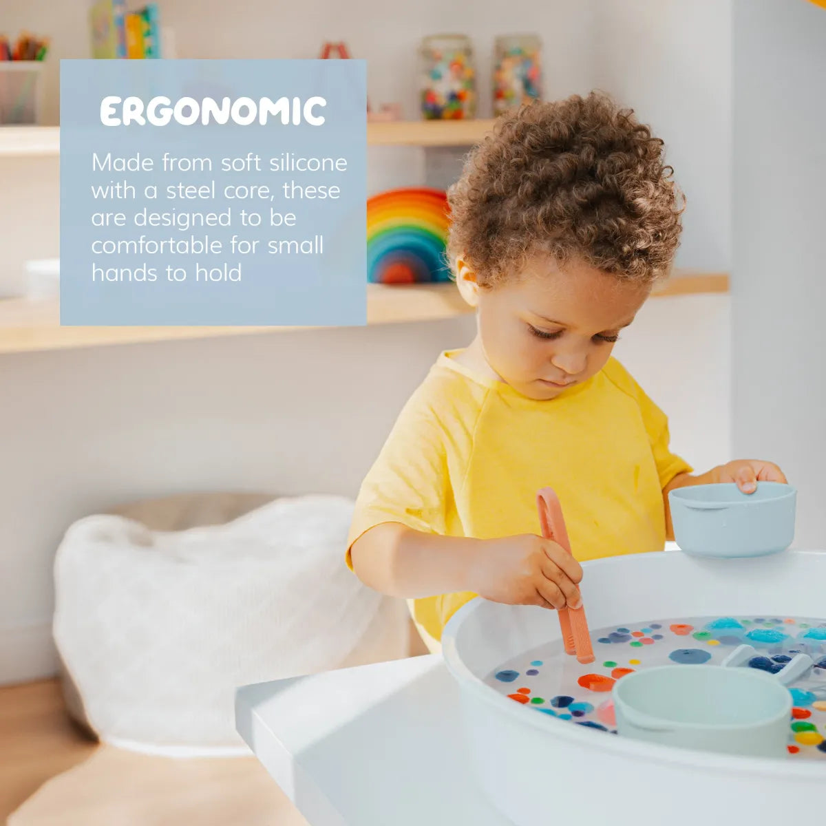 set van 3 tangen - koraal/geel