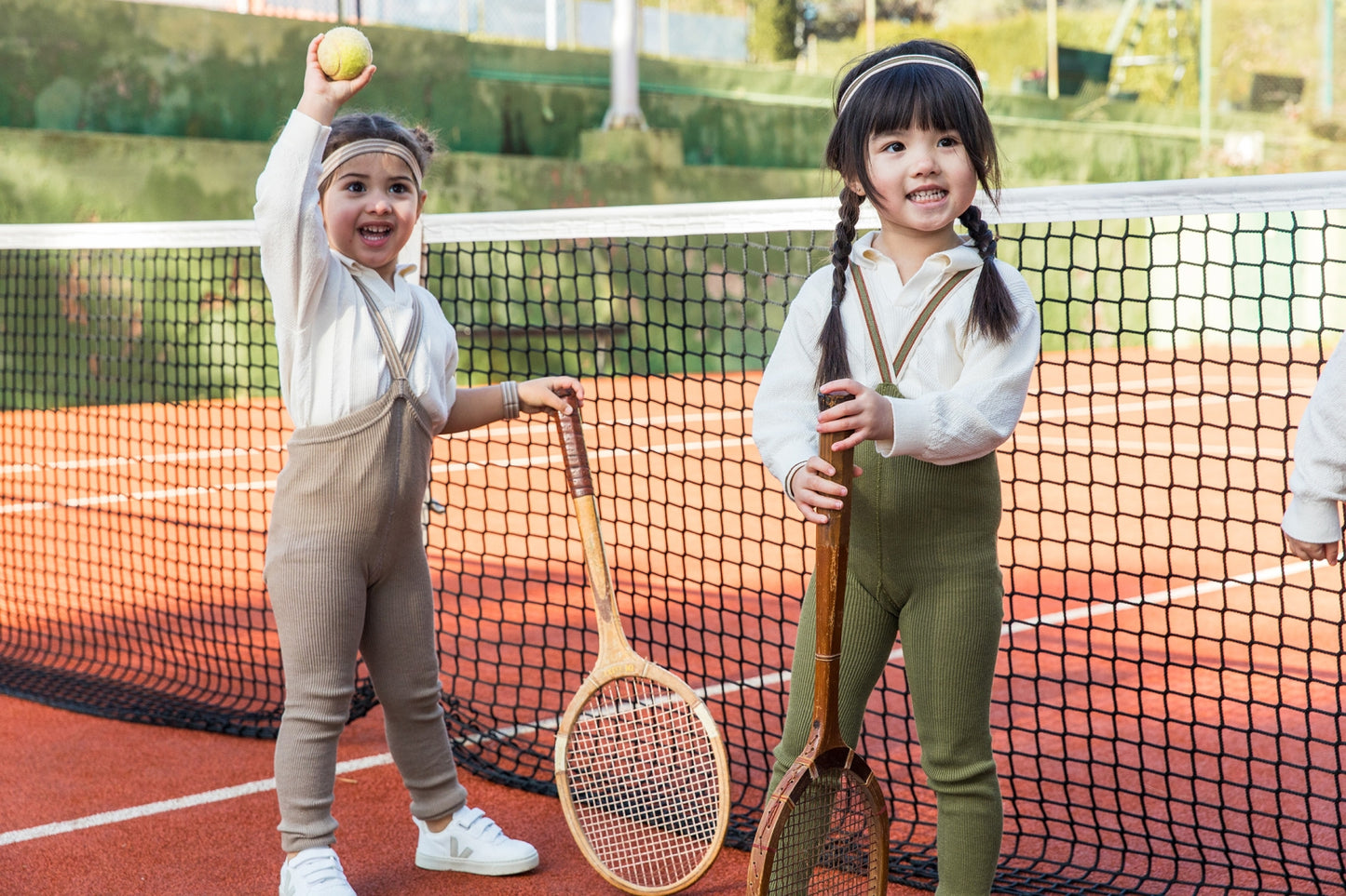 footless cotton tights - oyster grey striped