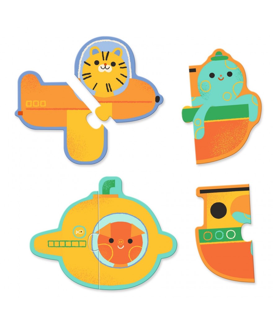 duo puzzel - voertuigen