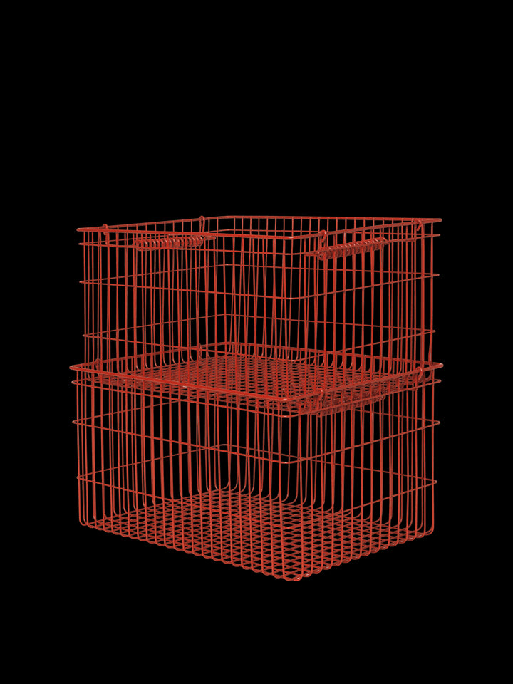 cala stapelbare manden - set van 2 - poppy red