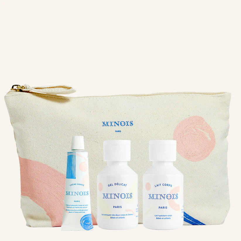 reis setje van minois - wasgel, crème & lotion
