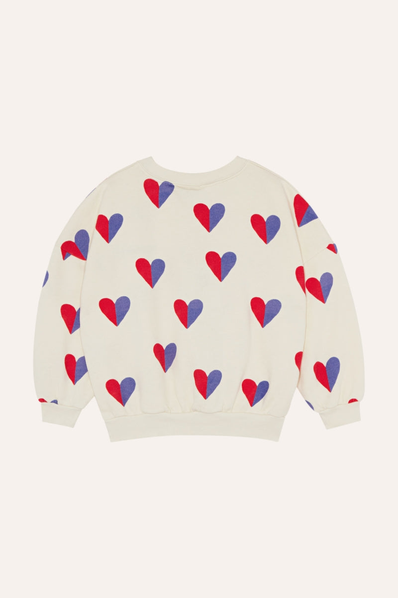 bicolor hearts sweatshirt - kids