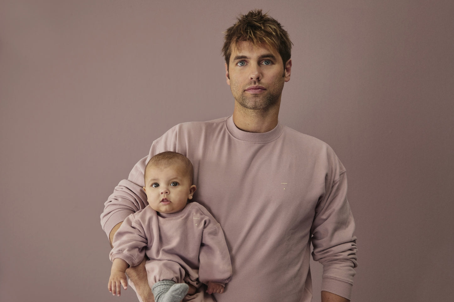 baby dropped shoulder sweater - berry