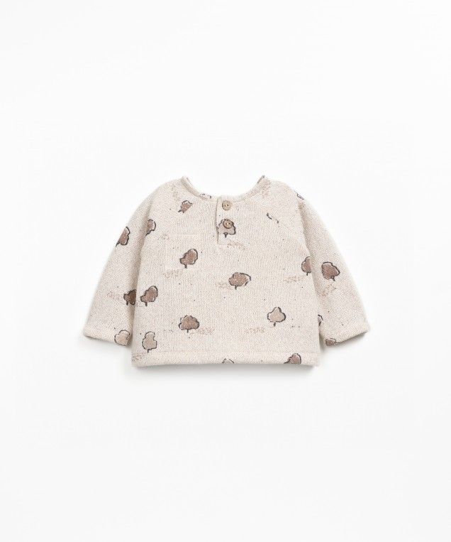 printed jersey sweater - pencil arvores